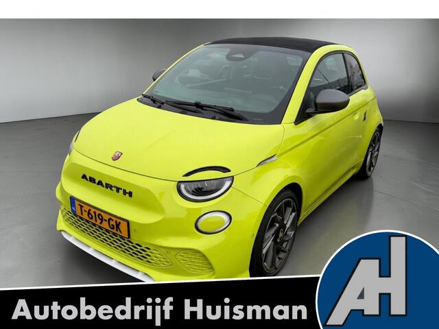 Abarth 500 C Scorpionissima 42 kWh 114kW/155pk Aut. JBL PREMIUM SOUND + CAMERA + NAVIGATIE + LANE ASSIST + ENGINE SOUND GENERATOR + STOELVERWARMING + KEYLESS + BLIND SPOT + EL.CABRIODAK + PARKEERSENSOREN V&A + 18" LM-VELGEN!!