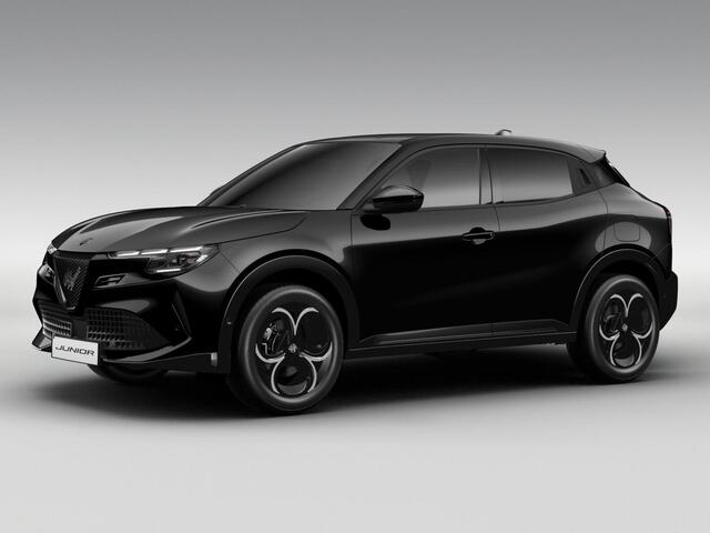 Alfa Romeo Junior Elettrica Ti 54 kWh | Clima | Adapt. Cruise | Keyless | Handsfree A-Klep | PDC rondom | Pack Techno | Warmtepomp | Tortona Black