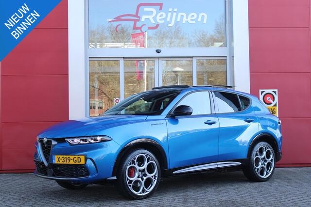 Alfa Romeo Tonale 1.3T PHEV Q4 280PK Edizione Speciale | PANORAMISCH SCHUIF / KANTELDAK | HARMAN CARDON PREMIUM AUDIO | LEDEREN BEKLEDING | VOORSTOELEN / STUUR VERWARMD | VOORSTOELEN GEVENTILEERD | VOORSTOELEN ELEKTRISCH VERSTELBAAR MET GEHEUGEN FUNCTIE |APPLE CARPLAY / A