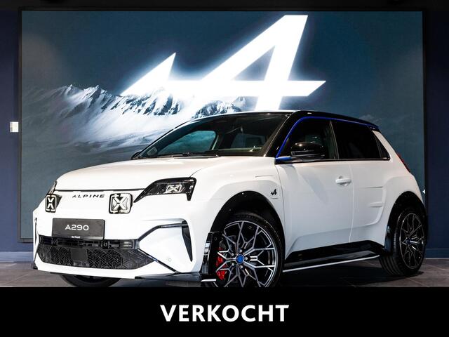 Alpine A290 GT Performance 52 kWh TE BESTELLEN | 220PK | TWO-TONE BLANC NIVAL/DAK NOIR | DEVIALET SOUND | ADAPTIEVE CRUISECONTROL | CARPLAY |