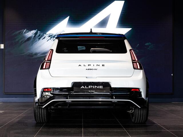 Alpine A290 GT Performance 52 kWh TE BESTELLEN | 220PK | TWO-TONE BLANC NIVAL/DAK NOIR | DEVIALET SOUND | ADAPTIEVE CRUISECONTROL | CARPLAY |