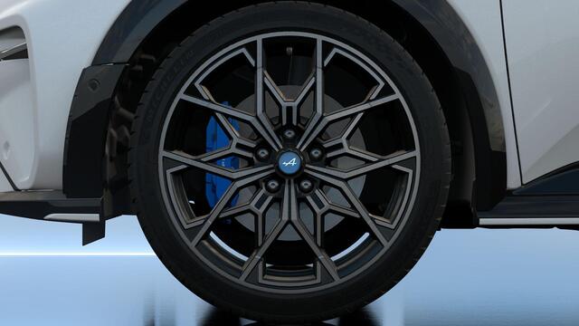 Alpine A290 GT Performance 52 kWh - 220 PK | premium Devialet® audio | Two-tone blanc nival/ dak noir | Verwarmbaar stuurwiel | Remklauwen vóór - Bleu Alpine | Franse vlag op C-stijl | 2 USB Type-C data & opladen + draadloos opladen |