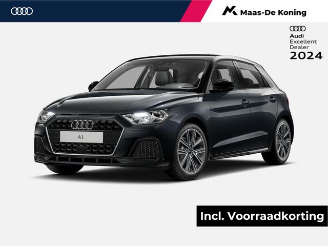 Audi A1 Advanced edition 25 TFSI 70 kW / 95 pk Sportback 5 Dak in zwart - Automatische airconditioning - Apple CarPlay
