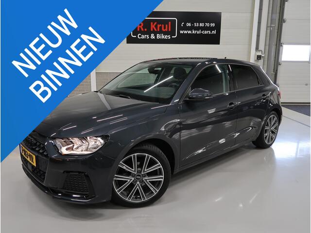 Audi A1 Sportback 25 TFSI Advanced edition Automaat Airco-ecc Blackpack trekhaak afneembaar app connect cruise control sportvelgen zeer nette auto extra getint glas sportstoelen Manhattangrijs metallic