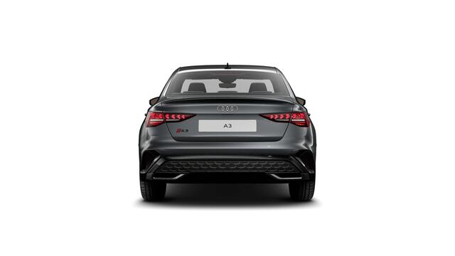Audi A3 Limousine 30 TFSI 116 S tronic S edition Automaat | Infotainmentpakket Connectivity | Assistentiepakket Rijden en Parkeren Plus | Ledkoplampen, ledachterlichten, dynamische knipperlichten achter | S line-interieur met sportstoelen en zwarte stoffen-kunstl