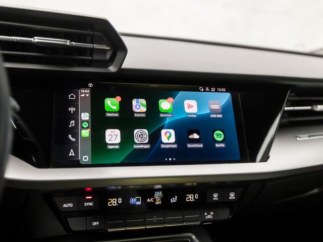 Audi A3 Limousine 30 TFSI Business Sport Automaat (APPLE CARPLAY, GROOT NAVI, CAMERA, GETINT GLAS, DYNAMISCHE KNIPPERLICHTEN, SPORTSTOELEN, FULL LED KOPLAMPEN, CRUISE, NIEUWSTAAT)