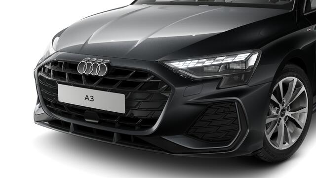 Audi A3 Limousine 30 TFSI 116 S tronic S edition Automaat | S line-interieur met sportstoelen en zwarte stoffen-kunstlederen bekleding | Audi soundsystem | Infotainmentpakket Connectivity | Ledkoplampen, ledachterlichten, dynamische knipperlichten achter | Assist