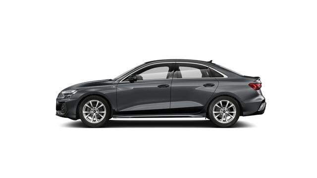 Audi A3 Limousine 30 TFSI 116 S tronic S edition Automaat | S line-interieur met sportstoelen en zwarte stoffen-kunstlederen bekleding | Audi soundsystem | Infotainmentpakket Connectivity | Ledkoplampen, ledachterlichten, dynamische knipperlichten achter | Assist