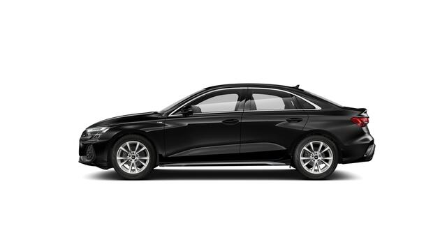 Audi A3 Limousine 30 TFSI 116 S tronic S edition Automaat | Ledkoplampen, ledachterlichten, dynamische knipperlichten achter | Infotainmentpakket Connectivity | Audi soundsystem | S line-interieur met sportstoelen en zwarte stoffen-kunstlederen bekleding | Assist