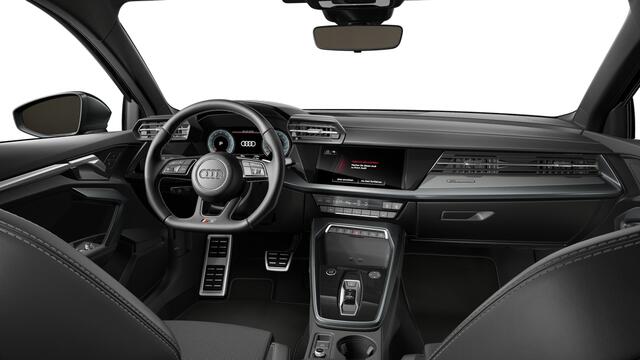Audi A3 Limousine 30 TFSI 116 S tronic S edition Automaat | Ledkoplampen, ledachterlichten, dynamische knipperlichten achter | Infotainmentpakket Connectivity | Audi soundsystem | S line-interieur met sportstoelen en zwarte stoffen-kunstlederen bekleding | Assist