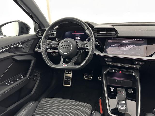 Audi A3 Limousine 35 TFSI S-edition (INCL-BTW) Aut. *PANO | ADAPTIVE-CRUISE | LEATHER-FABRIC | FULL-LED | DIGI-COCKPIT | AMBIENT-LIGHT | SPORT-SEATS | DIGI-COCKPIT | NAVI-FULLMAP | PRIVACY-GLASS | SHIFT-PADDLES | DAB+ | ECC | P