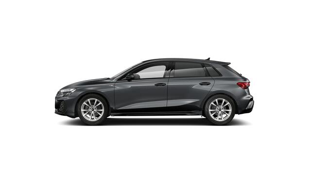 Audi A3 SPORTBACK 35 TFSI 150 S tronic S edition Automaat | Ledkoplampen, ledachterlichten, dynamische knipperlichten achter | Audi soundsystem | Privacy glas (donker getint) | S line-interieur met sportstoelen en zwarte stoffen-kunstlederen bekleding | Optiekpakket zwart 