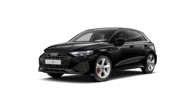 Audi A3 SPORTBACK 45 TFSI e 272 S tronic S edition Competition Automaat | Infotainmentpakket Connectivity | Ledkoplampen, ledachterlichten, dynamische knipperlichten achter | S line-interieur met sportstoelen en zwarte stoffen-kunstlederen bekleding | Verwarmbare voorstoel