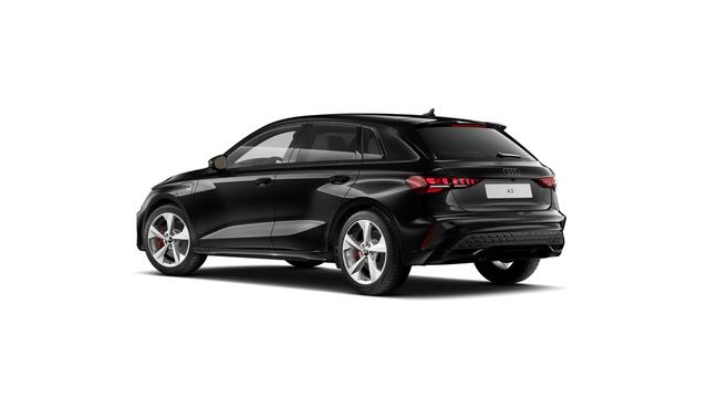 Audi A3 SPORTBACK 45 TFSI e 272 S tronic S edition Competition Automaat | Infotainmentpakket Connectivity | Ledkoplampen, ledachterlichten, dynamische knipperlichten achter | S line-interieur met sportstoelen en zwarte stoffen-kunstlederen bekleding | Verwarmbare voorstoel