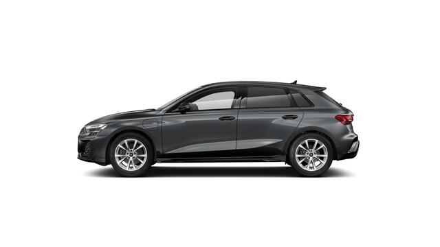 Audi A3 SPORTBACK 40 TFSI e 204 S tronic S edition Automaat | Audi soundsystem | Ledkoplampen, ledachterlichten, dynamische knipperlichten achter | Optiekpakket zwart plus | S line-interieur met sportstoelen en zwarte stoffen-kunstlederen bekleding | Verwarmbare voorstoele