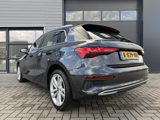 Audi A3 SPORTBACK 30 TFSI Business edition ?Automaat ?Full LED Adaptief ?Virtal Cockpit ?Sportstoelen ?Navigatie ?Apple Carplay & Android Auto ?Climate ?Cruise ?Parkeersensoren ?Lichtmetaal