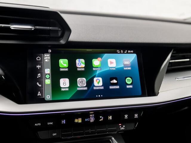 Audi A3 SPORTBACK 30 TFSI Sport Automaat (APPLE CARPLAY, GROOT NAVI, SFEERVERLICHTING, ADAPTIVE CRUISE, SPORTSTOELEN, MATRIX LED, GETINT GLAS, DAKRAILS, PARKEERSENSOREN, NIEUWE APK, NIEUWSTAAT)