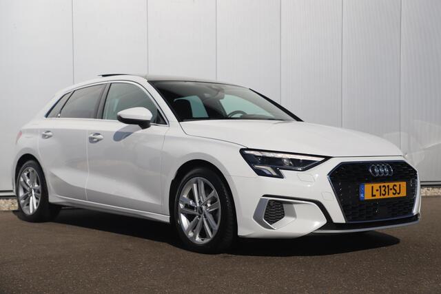 Audi A3 SPORTBACK 30 TFSI Advanced edition Automaat Panoramadak Sportstoelen Virtual Navigatie Draadloos Carplay Android Full LED 17 inch LMV Adaptive Cruise Lane Assist