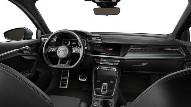 Audi A3 SPORTBACK A3 30 TFSI 116 S tronic S edition Automaat | Ledkoplampen, ledachterlichten, dynamische knipperlichten achter | Privacy glas (donker getint) | Optiekpakket zwart plus | S line-interieur met sportstoelen en zwarte stoffen-kunstlederen bekleding | Assistent
