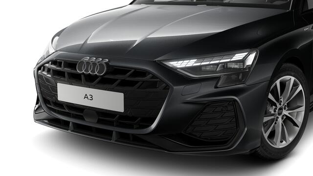 Audi A3 SPORTBACK A3 30 TFSI 116 S tronic S edition Automaat | Ledkoplampen, ledachterlichten, dynamische knipperlichten achter | Privacy glas (donker getint) | Optiekpakket zwart plus | S line-interieur met sportstoelen en zwarte stoffen-kunstlederen bekleding | Assistent