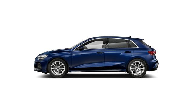 Audi A3 SPORTBACK A3 30 TFSI 116 S tronic S edition Automaat | S line-interieur met sportstoelen en zwarte stoffen-kunstlederen bekleding | Assistentiepakket Rijden en Parkeren Plus | Ledkoplampen, ledachterlichten, dynamische knipperlichten achter | Privacy glas (donker g