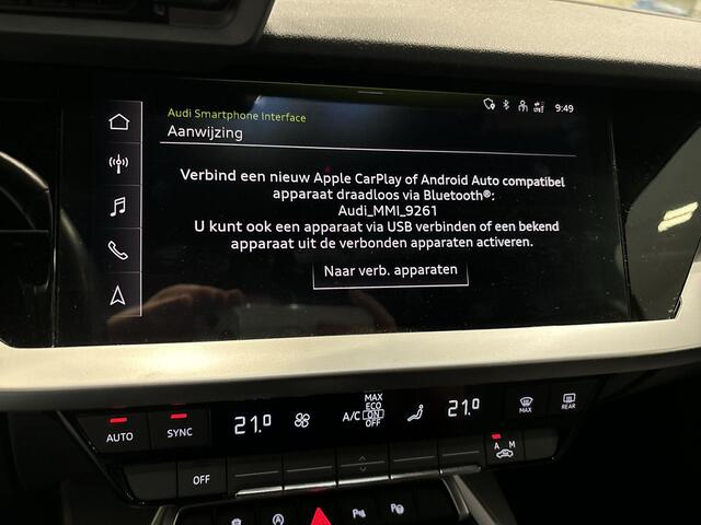 Audi A3 SPORTBACK 30 Tfsi 110pk S-tronic Advanced edition · Apple/Android Car Play · Navi · P-Sensoren · Zwart Optiek · Park Assist · ACC · 18'' Inch · Garantie t/m 27-01-2026 of 100.000km
