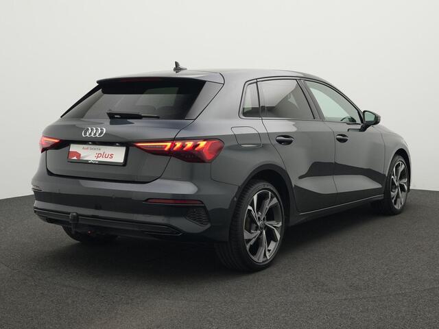 Audi A3 SPORTBACK 40 1.4 TFSI e 204 pk S-tronic Advanced | LED | Achteruitrijcamera | Trekhaak | Leder | Adaptive Cruise | Sportstoelen | Standkachel | Optiekpakket zwart | 18 inch