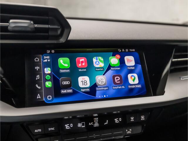 Audi A3 SPORTBACK 40 TFSI e Sport 204Pk Automaat (SCHUIFDAK, APPLE CARPLAY, GROOT NAVI, SPORTSTOELEN, PARKEERSENSOREN, ZWART HEMEL, DRIVE SELECT, CRUISE, NIEUWE APK, NIEUWSTAAT)