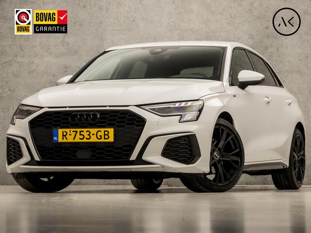Audi A3 SPORTBACK 30 TFSI S-Line Sport Automaat (2X S-LINE, APPLE CARPLAY, GROOT NAVI, LEDER, STOELVERWARMING, SPORTSTOELEN, GETINT GLAS, ADAPTIVE CRUISE, KEYLESS, NIEUWSTAAT)