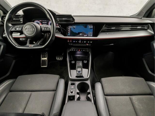 Audi A3 SPORTBACK 30 TFSI S-Line Sport Automaat (2X S-LINE, APPLE CARPLAY, MATRIX LED, GROOT NAVI, SFEERVERLICHTING, PLAT S-LINE SPORTSTUUR, GETINT GLAS, LEDER, LANE ASSIST, KEYLESS, NIEUWSTAAT)