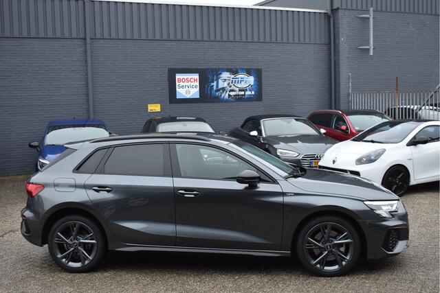 Audi A3 SPORTBACK 40 TFSI e Advanced edition 204 pk 3x S-Line Daytone grijs | Keyless | Elekt.stoelen | Lederen S-Line zetels | Camera | Carplay | Full LED | Zeer netjes