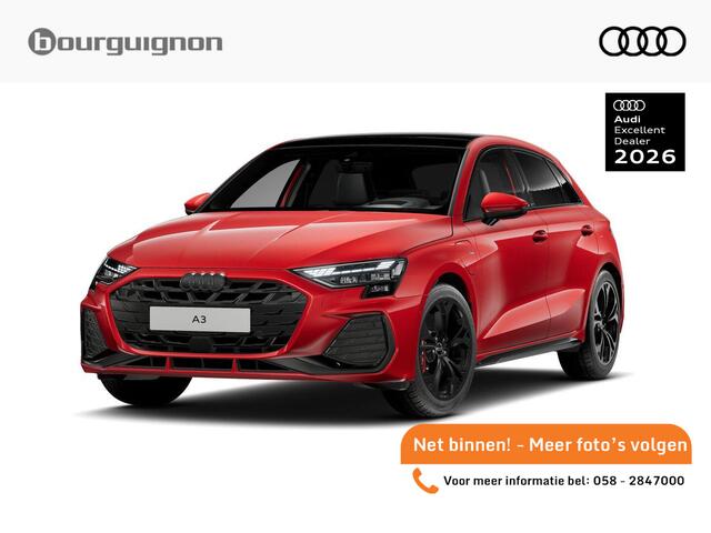 Audi A3 SPORTBACK 45 TFSi e 272 Pk S-Line Competition | Stoelverwarming | Panorama Dak | Camera | Sonos Sound | Full LED | Keyless | 18 Inch | 7.598 Km !!