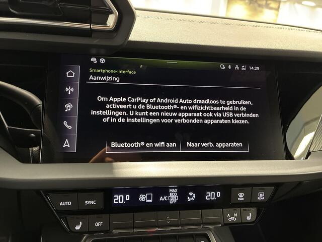 Audi A3 SPORTBACK 40 TFSIe 204pk S-tronic S edition · Camera · Apple/Android Car Play · Navigatie · P-Sensoren · Park Assist · 17'' Inch · Garantie t/m 08-07-2029 of 100.000km