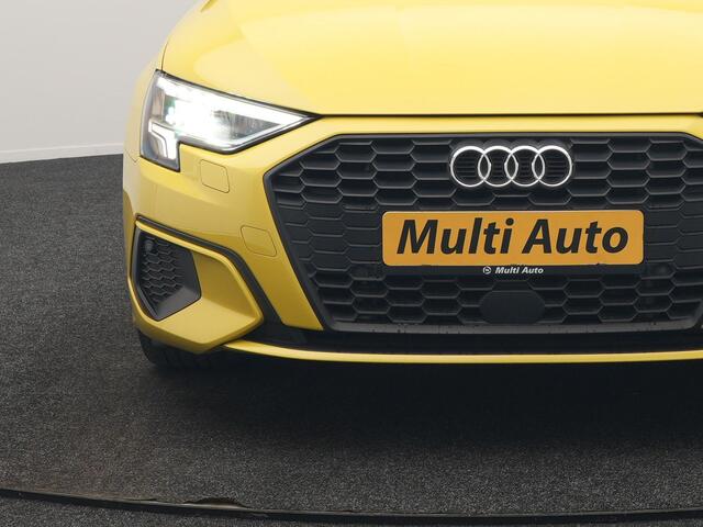 Audi A3 SPORTBACK 40 e-tron Advance Sport Plug In Hybrid 204pk Dealer O.H. PHEV | Panodak | Sportstoelen Verwarmd | Matrix LED | Keyless | Blis | Virtual Cockpit | Navigatie | DAB | Cruise Control |