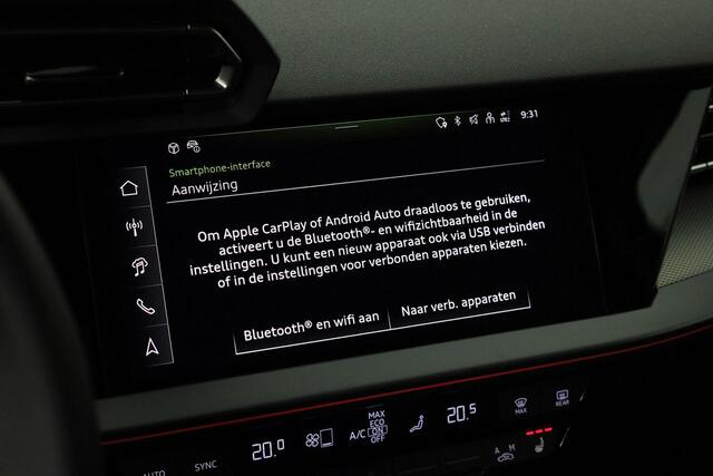 Audi A3 SPORTBACK 40 TFSI e 204 pk Advanced edition | Assis.pak driving+parking plus | Optiekpakket zwart plus | Warmtewerend glas donker tint | Trekhaak |