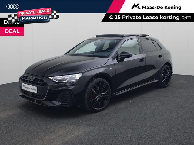 Audi A3 SPORTBACK 45 TFSI e S edition Competition Panoramadak · SONOS Sound System · 19'' lichtmetalen velgen · Sportstoelen alcantara