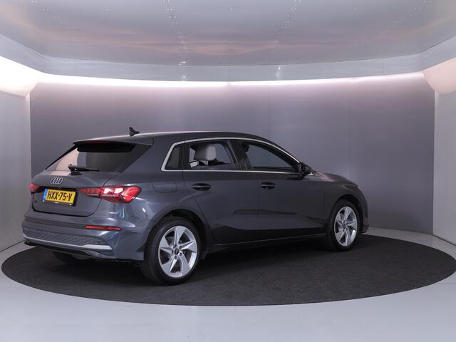 Audi A3 SPORTBACK 40 TFSI e Advanced edition 204 pk S-tronic | Verlengde garantie | Navigatie | Parkeersensoren (Park assist) | Achteruitrijcamera | Adaptieve cruise control | Lederen bekleding | Stoelverwarming |