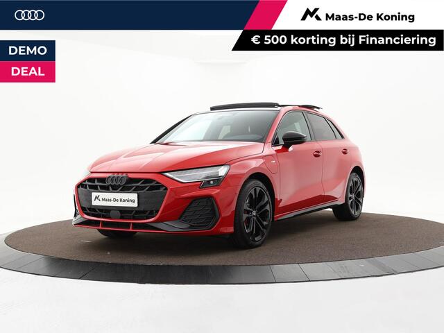 Audi A3 SPORTBACK 45 TFSIe 272pk S-tronic S edition Competition · Panoramadak · Camera · Elek. Bestuurdersstoel · Apple/Android Car Play · Leder/ Alcantara · Zwart Optiek · 18'' Inch · Garantie t/m 10-12-2030 of 100.000km