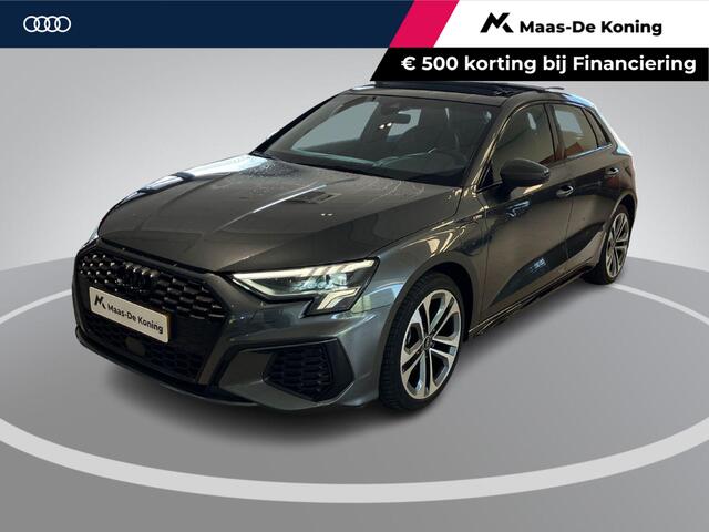 Audi A3 SPORTBACK 40 TFSIe 150kW/204PK S Line · Panoramadak · Stoelverwarming · Apple/Android Car Play · Drive select · Leder/Stof
