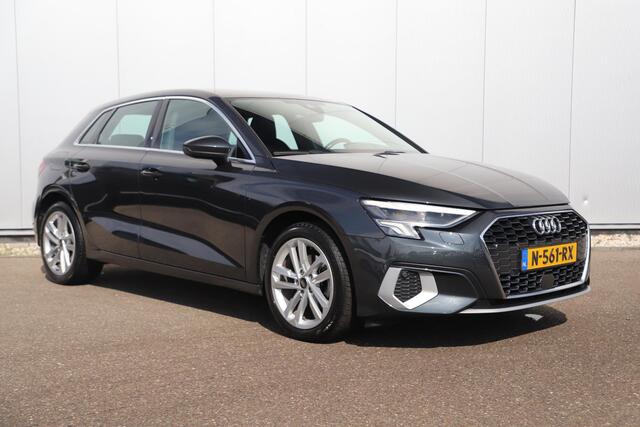 Audi A3 SPORTBACK 30 TFSI Advanced edition Automaat Trekhaak LMV Sportstoelen LED Navigatie Carplay Android Climate Adaptive Cruise Parkeersensor