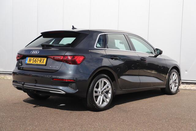 Audi A3 SPORTBACK 30 TFSI Advanced edition Automaat Trekhaak LMV Sportstoelen LED Navigatie Carplay Android Climate Adaptive Cruise Parkeersensor