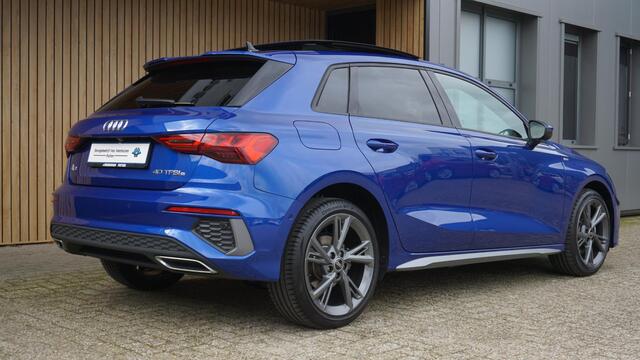 Audi A3 SPORTBACK 40 TFSIe 204PK 2x S-Line Pano.dak 18inch LM Virtual Cockpit *Sepang Blue* A-Camera ACC 66911km!