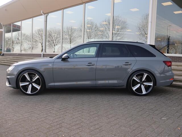 Audi A4 Avant 35 TFSI SPORT S LINE BLACK EDITION QUANTUMGRIJS + LEDER SPORTINTERIEUR | TREKHAAK | 20 INCH