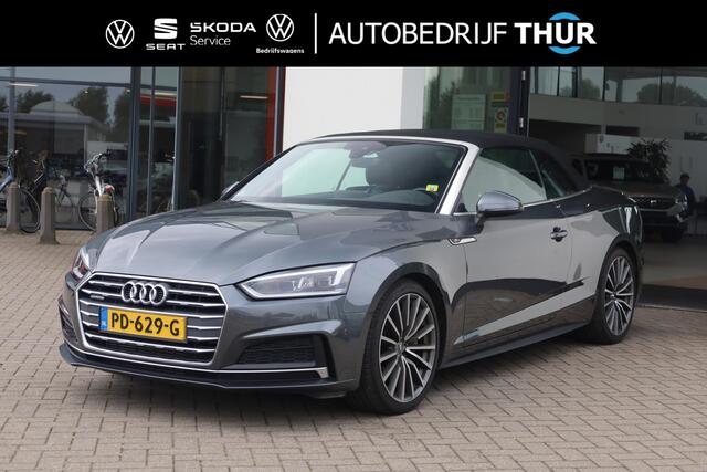 Audi A5 Cabriolet 2.0 TFSI quattro Sport Pro Line S 185KW/252PK Automaat, Door ons onderhouden, Nekverwarming, digitaal instrumentenpaneel, voorstoelen met massage functie + stoelverwarming, windschot, DAB+, 19" LMV, S-Line in en S-Line exterieur