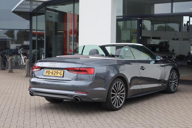 Audi A5 Cabriolet 2.0 TFSI quattro Sport Pro Line S 185KW/252PK Automaat, Door ons onderhouden, Nekverwarming, digitaal instrumentenpaneel, voorstoelen met massage functie + stoelverwarming, windschot, DAB+, 19" LMV, S-Line in en S-Line exterieur