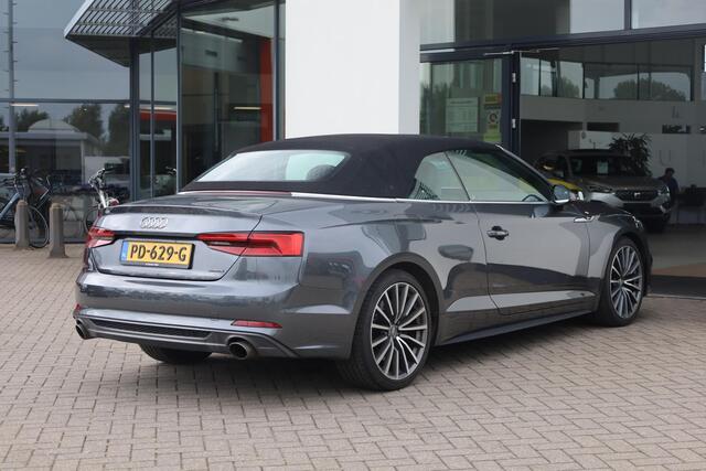 Audi A5 Cabriolet 2.0 TFSI quattro Sport Pro Line S 185KW/252PK Automaat, Door ons onderhouden, Nekverwarming, digitaal instrumentenpaneel, voorstoelen met massage functie + stoelverwarming, windschot, DAB+, 19" LMV, S-Line in en S-Line exterieur