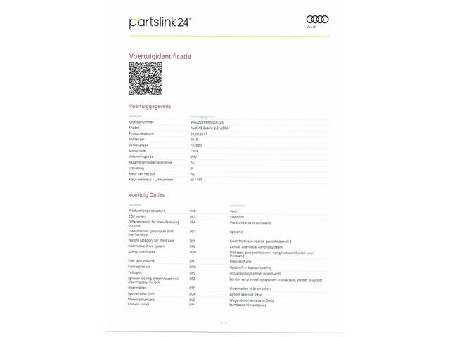 Audi A5 Cabriolet 2.0 TFSI S Line Comp./Leder/19"/Navi/Trekhaak