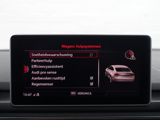 Audi A5 Sportback 40 TFSI 191pk S Line Design Aut- Panoramadak, Sfeerverlichting, Stuur/Stoelverwarming, Dynamic select, Virtual Cockpit