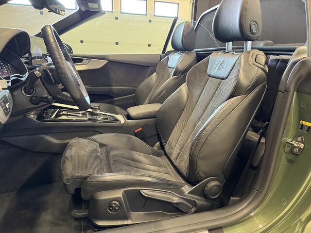 Audi A5 Cabriolet 35 TFSI 2x S-Line Automaat | District Green | Matrix Full LED | Carplay | Camera | Stoelverwarming