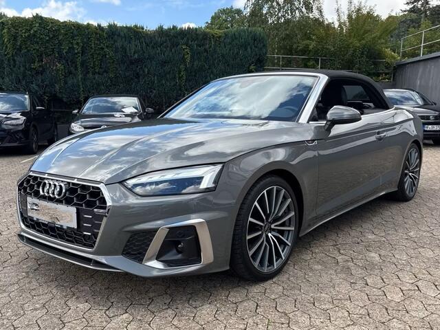 Audi A5 Cabriolet 40 TFSI S-LINE ** MATRIX, NAVI+, LEDER, TREKH, NEKVERW, 19-inch LMV, VIRTUAL ** 1e EIG - UNFALLFREI - ¤ 31.000,= onder NP ** ** INFORMEER OOK NAAR ONZE AANTREKKELIJKE FINANCIAL-LEASE TARIEVEN **